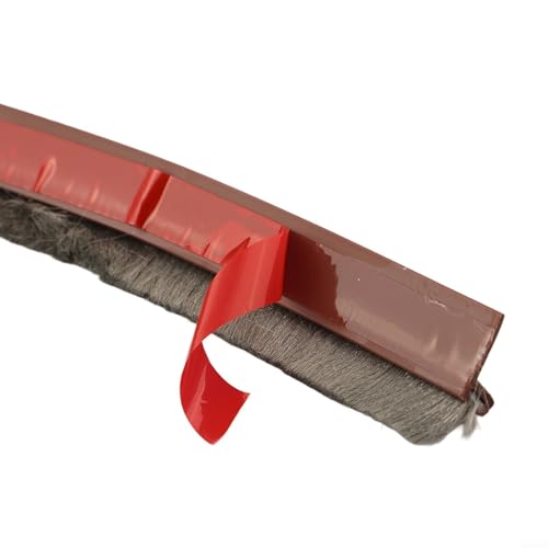 TPE-Türbodendichtungsstreifen mit Bürste für Schalldämmung, staubdicht und wetterfest, selbstlückenfüllend für Garagen, Schlafzimmer und Bürotüren, 100 cm, Braun, 2 Stück TPE-Türbodendichtungsstreifen mit Bürste für Schalldämmung, staubdicht und wetterfest, selbstlückenfüllend für Garagen, Schlafzimmer und Bürotüren, 100 cm, Braun, 2 Stück von Yuanpgky