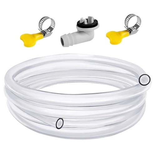 Tragbares Klimaanlagen-Ablaufschlauch-Set, 3 m x 1,5 cm, auslaufsicherer Kunststoff mit Anschluss und Klemme, kompatibel mit Fenster-Wechselstrom- und Mini-Split-Einheiten für Zuhause, Büro, Schule Tragbares Klimaanlagen-Ablaufschlauch-Set, 3 m x 1,5 cm, auslaufsicherer Kunststoff mit Anschluss und Klemme, kompatibel mit Fenster-Wechselstrom- und Mini-Split-Einheiten für Zuhause, Büro, Schule von Yuanpgky