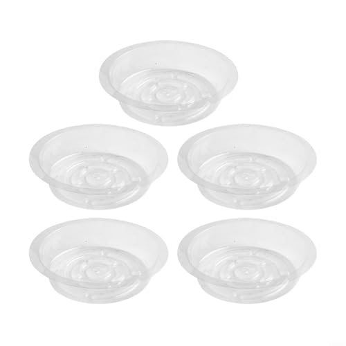 Transparente Kunststoff-Pflanzen-Untersetzer, 510 Stück, für Entwässerung und Wassersammlung, für verschiedene Innen- und Außenpflanzen (15,2 cm, 5 Stück) von Yuanpgky