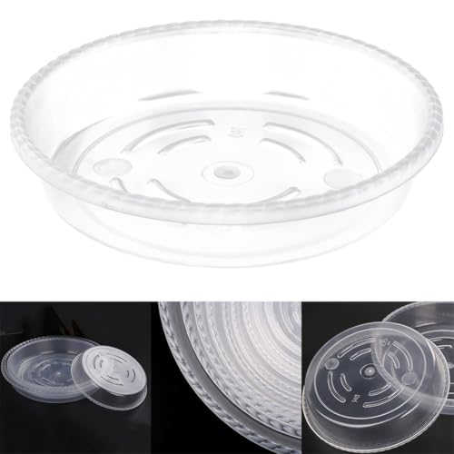Transparente Kunststoff-Pflanzen-Untersetzer, 510 Stück, für Entwässerung und Wassersammlung, für verschiedene Innen- und Außenpflanzen (25,4 cm, 5 Stück) von Yuanpgky