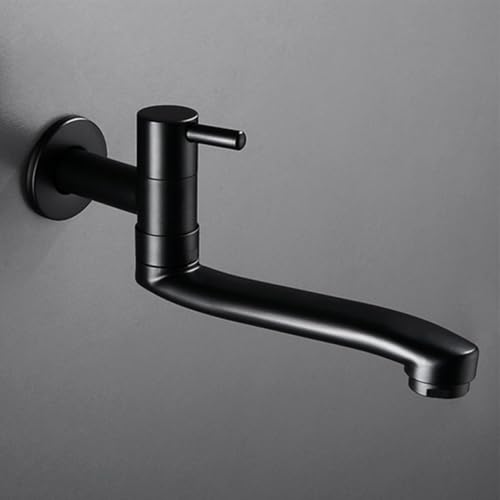 Verlängerte Wandmontage, Einzel-Kaltwasser-Küchenspüle, Wasserhahn mit 4-Punkt-Drehung, 304 Edelstahl-Konstruktion für modernen Gebrauch zu Hause und im Freien (36 cm) von Yuanpgky