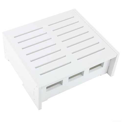Wandmontierte Routerhalterung Schwimmende Regale WiFi Aufbewahrungsbox Wandregal Steckdosenleiste Schutz Hider Router Rack Desktop Aufbewahrungsbox für Wohnzimmer (F) von Yuanpgky