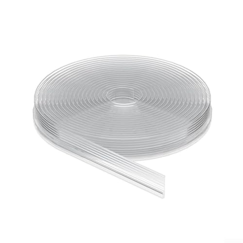 Winddichter Dichtungsstreifen aus Aluminiumlegierung, 200 cm, TPE-Türspaltdichtung für verbesserte Isolierung und Luftkontrolle (transparent) von Yuanpgky