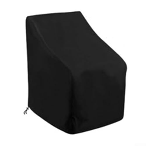 Yuanpgky 190T/210D Oxford-Gewebe, wasserdichte Gartenstuhl-Abdeckung für Gartenstuhl, Terrassenmöbel, UV-beständiger Staubschutz mit verstellbaren Riemen, Schwarz/Grau (210D: 64 x 64 x 70/120 cm von Yuanpgky
