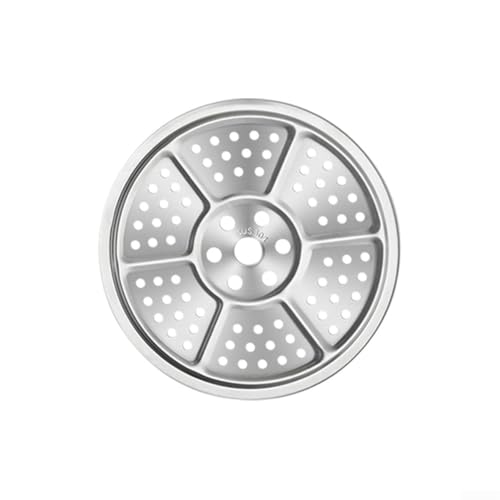 Yuanpgky 304 Edelstahl-Dampfgarer mit gleichmäßig verteilten Löchern für Schnellkochtöpfe und Suppentöpfe, 15–39 cm, runde Dampfgarplatte (21,7 cm) von Yuanpgky