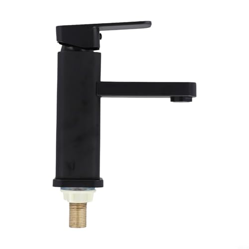Yuanpgky 304 Edelstahl schwarzer Einzel-Wasserhahn für Bad oder Küchenspüle, rostbeständig mit Anti-Fingerabdruck-Finish, leises weiches Wasser () von Yuanpgky