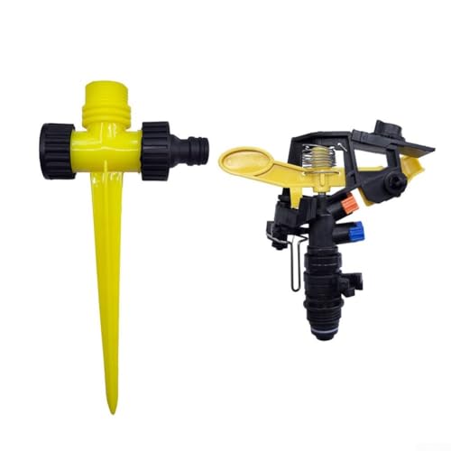 Yuanpgky 360 Grad automatisch rotierender Sprinklerkopf aus Metall für Rasen- und Gartenbewässerung, Wasserverteilung, effizientes Bewässerungssystem (15,2 cm) von Yuanpgky