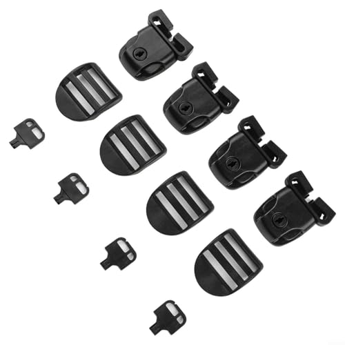 Yuanpgky 4 Set Spa für Whirlpool-Abdeckung gebrochene Verriegelung Reparaturset mit Clipschloss, Schlüssel, Schrauben für 2,5 cm breite Gurte Ersatzteile von Yuanpgky