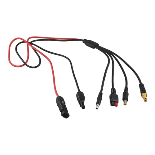 Yuanpgky 4 in 1 Solarpanel Kabel, Solarkabel zu Solarladeanschluss Kabel Solarpanel, Tragbares Kraftwerk, Solargenerator IP68 Wasserdicht von Yuanpgky