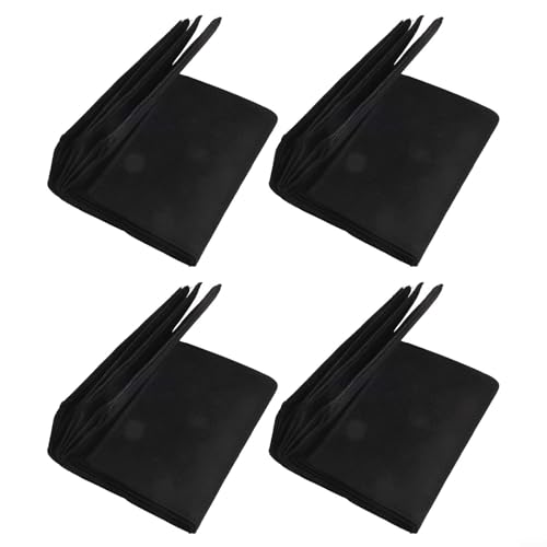 Yuanpgky 4 rechteckige Filz-Pflanzbeutel, Vliesstoff, Pflanzenzuchtbehälter mit Griffen für Gemüse, Kartoffeln, Tomaten, drinnen und draußen, Gartenarbeit, Schwarz (60 x 30 x 20) von Yuanpgky