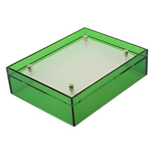 Yuanpgky Acryl-Bilderrahmen, rahmenloser Foto-Display-Ständer, Wandbehang, Dekoration, transparenter Präsentationsständer mit Schrauben für Zuhause, Büro, Zimmer (grün) von Yuanpgky