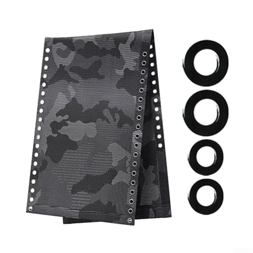 Yuanpgky DIY Strandkorb-Restaurierungs-Set mit Nylonbezug 160 x 43 cm plus langen, kurzen elastischen Seilen für Outdoor-Liege Ersatz (D) von Yuanpgky