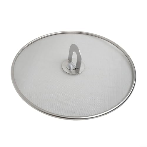 Yuanpgky Edelstahl-Spritzschutz für Bratpfanne und Kochtopf, Fettschutz, schützt vor heißem Öl, leicht zu reinigen, Spülmaschine (25 cm) von Yuanpgky
