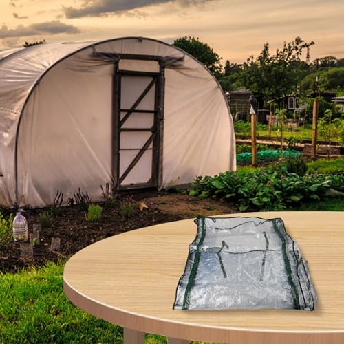 Yuanpgky Gewächshausabdeckung mit Rolltür, PVC, Pflanzenschutzabdeckung, 100 x 50 x 150 cm, 130 x 90 x 150 cm, Weiß, Grün, wasserdicht, für den Außenbereich (45720) von Yuanpgky