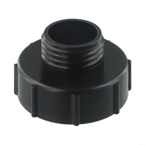 Yuanpgky IBC-Tankadapter S100 x 8 auf S60 x 6, Gewindereduzierer, Anschluss für 1000 l Wassertanks DN100 auf DN60, Kunststoff-Fassung, schwarz (4 x 10 m) von Yuanpgky