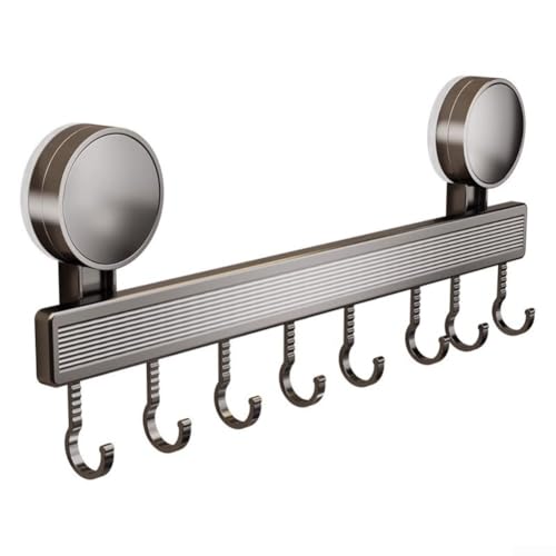 Yuanpgky Küchenleiste ohne Bohren mit mehreren Haken für Utensilien, Handtücher und Zubehör zur organisierten Aufbewahrung in kleinen Küchen Yuanpgky Küchenleiste ohne Bohren mit mehreren Haken für Utensilien, Handtücher und Zubehör zur organisierten Aufbewahrung in kleinen Küchen von Yuanpgky