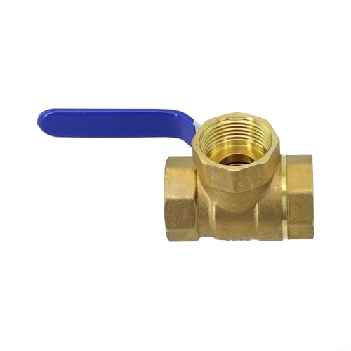 Yuanpgky Messing-Kugelhahn in Industriequalität, 3-Wege-Design, L/T-Anschlusskonfiguration, Innengewinde, Anschlusswert für Wasser-, Öl-, Gassteuerungssysteme (DN25 T-Typ) von Yuanpgky