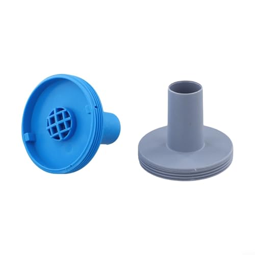 Yuanpgky Pool-Sieb-Anschluss-Adapter für Schwimmbadauslass, 3,2 cm Filter-Ersatzteile, grau-blau, 2 Stück (2 Stück ohne Taschen) von Yuanpgky