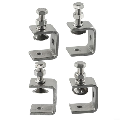 Yuanpgky Robuste C-Klemmen, Metall, Werkstatthalterung, Schreibtisch-Montagebefestigung, verstellbare U-förmige Backen-Schraubklemmen-Set, für Montagebau (4 Stück) von Yuanpgky