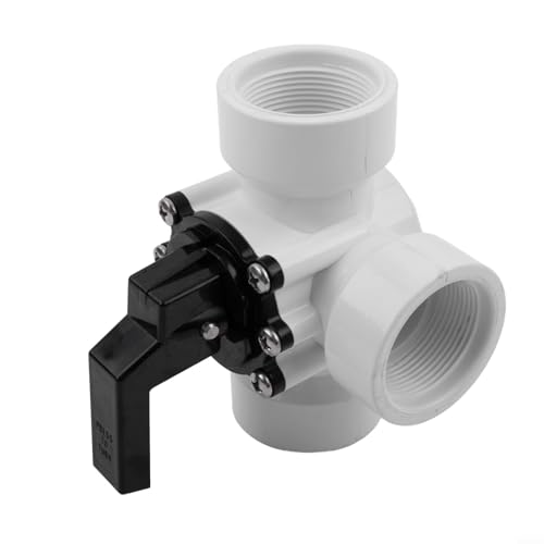Yuanpgky Schwimmbad-Umstellventil mit drei Anschlüssen, Schlauchanschlüsse 32/38 mm, Schwimmbadschlaucharmatur für Wärmepumpe, Solarkollektorsystem von Yuanpgky
