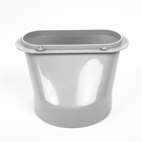 Yuanpgky Tragbarer Klimaanlagen-Abluftk-Schlauchverbinder, 15 cm, grau-weißer Kunststoff-Schnittstellen-Adapter für Flügel, für Fenstermontage, flach, quadratisch oder rund (flache Öffnung) von Yuanpgky