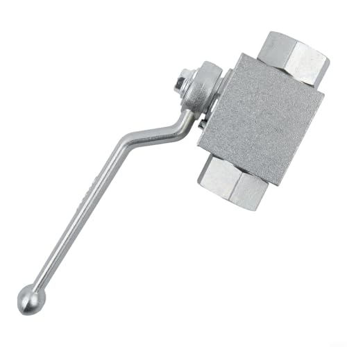 Yuanpgky Zwei-Wege-Ventil Hydrauliksystemventil 2-Wege-Hydraulikkugelhahn Kohlenstoffstahl für BSP 500 Bar MWP Manuelle Bedienung Dichtung Nitrilacetal (G3/8) von Yuanpgky
