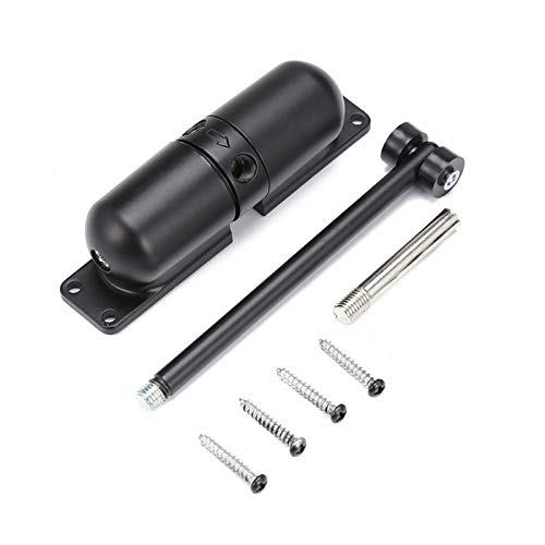 Automatischer Türschließer, Verstellbare Zinklegierung Türschließer, Zugfeder, für Gartentor, Haustür, Outdoor, Schwarz von Yuanyifenglin