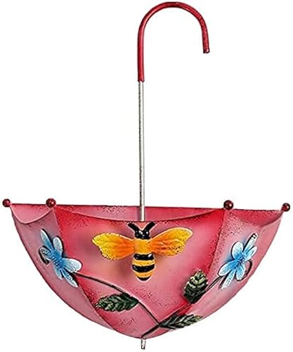 Yuanyifenglin Metallschirm Hängender Pflanzgefäß Vintage Wandbehang Pflanzkorb Dekorative für Haus Garten Zaun (Rosa) von Yuanyifenglin