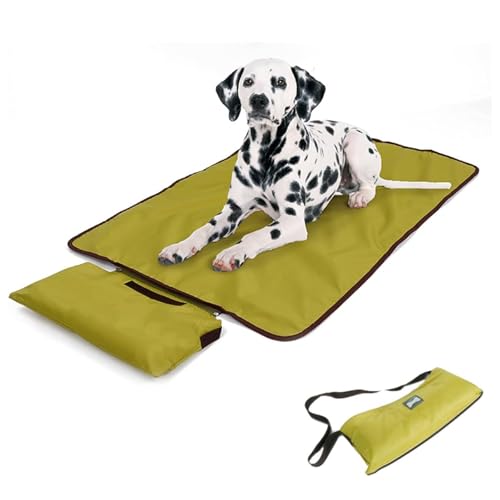 Yuanyifenglin Tragbare Hundematte, wasserdichtes Haustier-Schlafbett, faltbare Fleece-Reisedecke für kleine, mittelgroße und große Hunde und Katzen von Yuanyifenglin