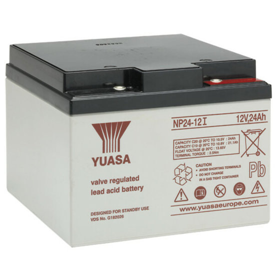 Yuasa - Blei-Akku NP24-12I, 12V, 24 Ah, 166 x 175 x 125mm von Yuasa