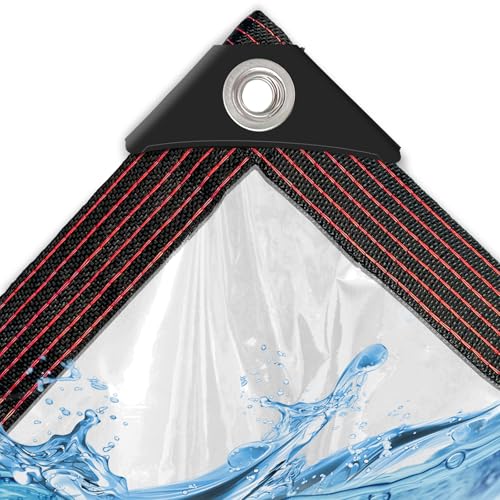 Plane - Transparent Abdeckplane Wasserdicht 3x3m Mit öSen füR Balkon Regenschutz/Sandkasten Abdeckung, Tarp Durchsichtige Abdeckplanen füR GartenmöBel/Terrassenplane von YuayiJubil