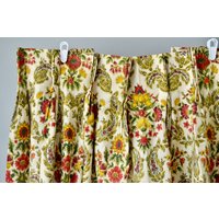 Vintage 60S Vorhänge // 1960S Paisley Print Baumwollvorhang 2 Paneele von YubaMercantile