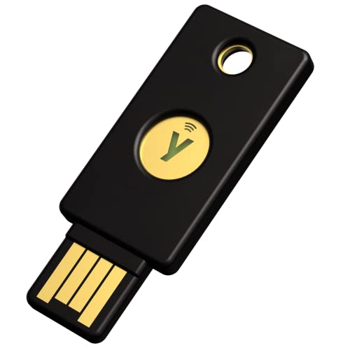 Yubico - YubiKey 5 NFC - Sicherheitsschlüssel für Zwei-Faktor-Authentifizierung (2FA), Anschluss über USB-A und NFC - FIDO-zertifiziert von Yubico