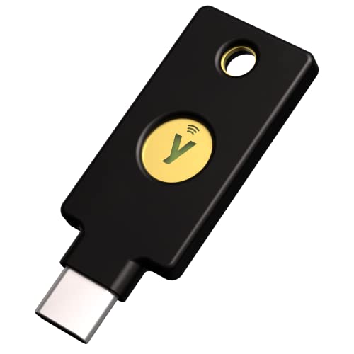 Yubico - YubiKey 5C NFC - Sicherheitsschlüssel für Zwei-Faktor-Authentifizierung (2FA), Anschluss über USB-C und NFC - FIDO-zertifiziert von Yubico