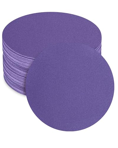 150mm Schleifpapier Körnung 120, 30 Stück Schleifscheiben 150mm Klett Schleifblätter für Grobschliff(Lila) von Yubpaiy