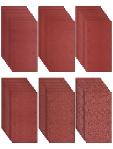 Schleifpapier 93x185 mm Schleifblatt Körnung 120 mit Klettverschluss für Holz, Metall & DIY Projekte(8 Loch, 15 Stück) Schleifpapier 93x185 mm Schleifblatt Körnung 120 mit Klettverschluss für Holz, Metall & DIY Projekte(8 Loch, 15 Stück) von Yubpaiy