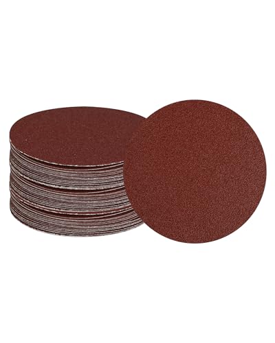 100mm Schleifpapier Körnung 80 für Grobschliff, 60 Stück Schleifscheiben 100mm Klett Trockenschleifpapier für Holz, Spanplatten & Metall von Yubpaiy