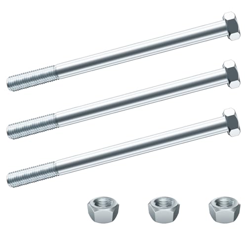 04001-41 04020-09 Rasenmäherspindelklinge und Sechskantmutter (5/8-11 x 9-1/2 Zoll) Kit, kompatibel mit Scag Midsize Rasenmähern, geeignet für SM-52 SMST-61 ST-11B (3 Set) von Yubunt