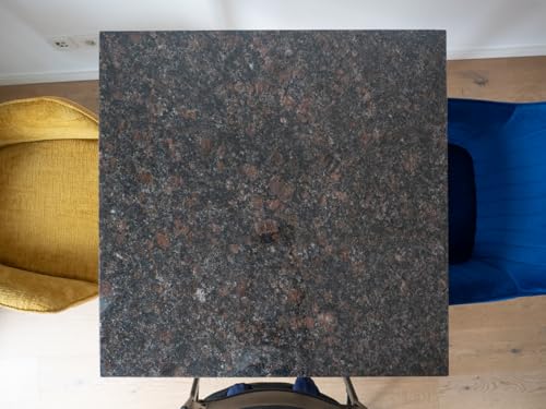 Große Arbeitsplatte Küchenplatte, Servierplatte oder Tischplatte aus poliertem Granit, Unikat Handarbeit 80 x 60 x 1,8 cm, 28KG von Yuchengstone