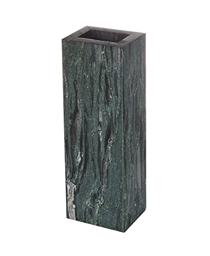 Grüne Marmor Vase, Serie Blumenvase, Deko, Wohnaccessoire, Naturstein, sehr massiv Marmor Unikat, Maße L/B/H: 8/10/28 cm Gewicht: ca. 5 kg von Yuchengstone