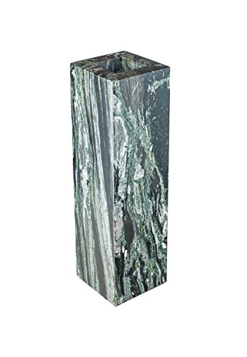 Grüne Marmor Vase, Serie Blumenvase, Deko, Wohnaccessoire, Naturstein, sehr massiv Marmor Unikat, Maße: 8 x 8 x 28 cm, Gewicht: ca.3,9kg von Yuchengstone