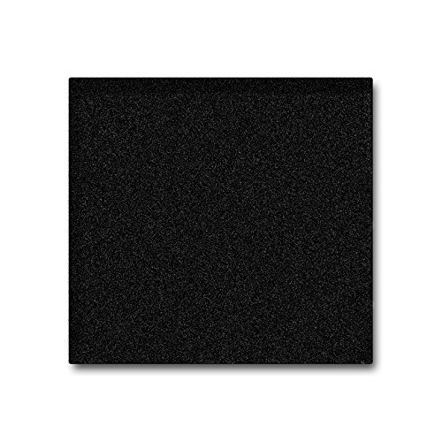 Yuchengstone Servierplatte aus schwarzem Granit – Handgefertigte Natursteinplatte, massiv, eckig, 28x28x2 cm, 4 kg – Sushiplatte, Vorlegeplatte, Adventsteller und mehr von Yuchengstone