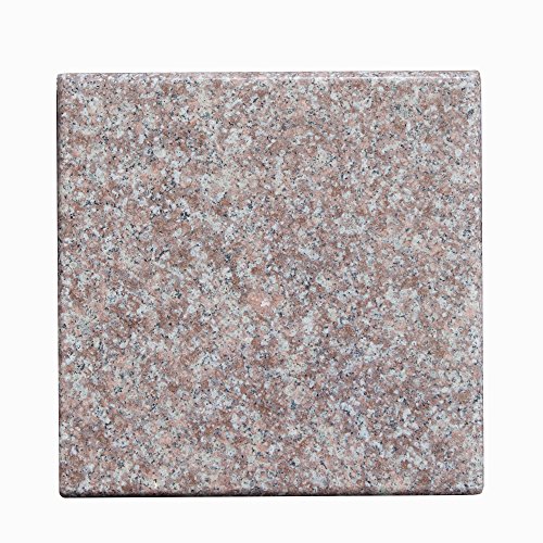 Tischplatte, Arbeitsplatte Küchenplatte 40cm x 40 x 4 cm, aus poliertem Granit, Unikat Handarbeit, 10 KG (Lila-Beige) von Yuchengstone