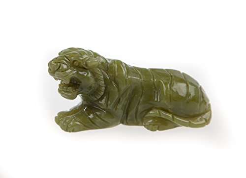 Yuchengstone Chinesische Tierkreiszeichen Figuren, aus hochwertigem grünen Marmor, handgefertigt und Jede ist EIN Unikat, Tierzeichen Tiger von Yuchengstone