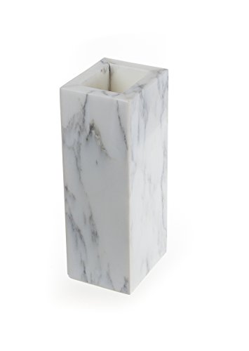 Yuchengstone Design Marmorvase rechteckig, Vase Blumenvase aus weißem Marmor Maße: 24x10x8cm, Gewicht: 3,35Kg von Yuchengstone
