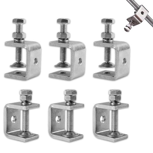 C Klemme, 6 Stück Zwingen, Fixierzange Einstellbar Klemmbereich, weldinger schraubzwinge, Trägerklemme, Zwingen Schraubklemme 0-2,5cm, Klemmen & Spanner, für Schweißen und Tischlerei, Autoreparatur von Yudobliss