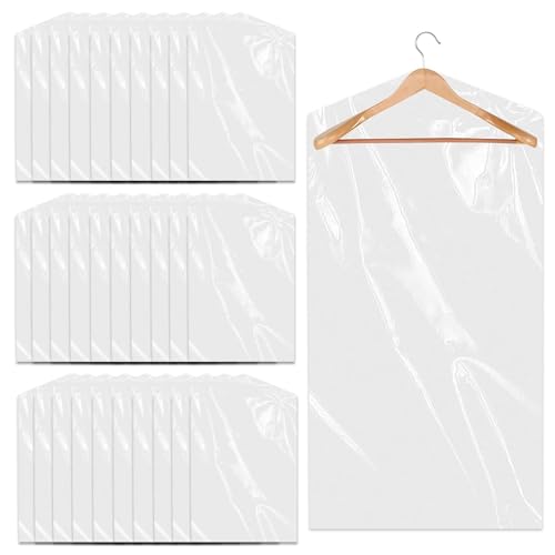 Kleidersäcke Transparente, 60x90CM Trockenreinigungssack, 30 Stück Plastikkleidersack, Hängende Kleidung Staubdicht Schutzbezüge, Staubdichter Kleiderschutz für Anzüge, Kleider, Jacken Kleidersäcke Transparente, 60x90CM Trockenreinigungssack, 30 Stück Plastikkleidersack, Hängende Kleidung Staubdicht Schutzbezüge, Staubdichter Kleiderschutz für Anzüge, Kleider, Jacken von Yudobliss