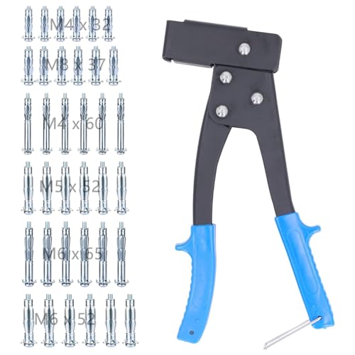 Montagezang für Hohlraumdübel Set, Hohlraumdübel Metal, Hohlraumdübel Zange, mit 36 Pcs M4, M5, M6 M8 Hohlraum Metalldübel mit Schrauben, Wandstopfen Hohlraumanker, Zur Befestigung von Holzplatten Montagezang für Hohlraumdübel Set, Hohlraumdübel Metal, Hohlraumdübel Zange, mit 36 Pcs M4, M5, M6 M8 Hohlraum Metalldübel mit Schrauben, Wandstopfen Hohlraumanker, Zur Befestigung von Holzplatten von Yudobliss