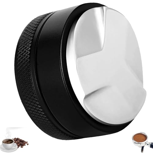 Yudobliss 53 Millimeter Kaffeeverteiler, Werkzeug zum Nivellieren von Gemahlenem Kaffee, Aluminiumlegierung Nivellierer, Gemahlener Kaffee Nivellierwerkzeug, Barista Zubehör Leveler Tool, Schwarz von Yudobliss