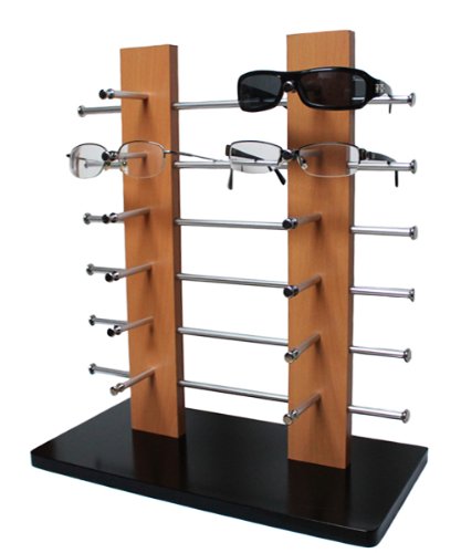 Yudu Brillenständer Brillenpräsenter Brillendisplay Holz für 12 Brillen Nr:121038 von Yudu